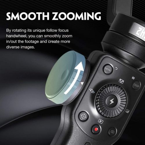  Zhi yun Zhiyun Smooth 4 Smartphone Stabilizer 3 Axis Handheld Gimbal Stabilizer for iphone x 8 7 6plus Samsung Galaxy S8 note 8 GoPro Support Object Tracking,Phonego Mode,Timelapse Expert,