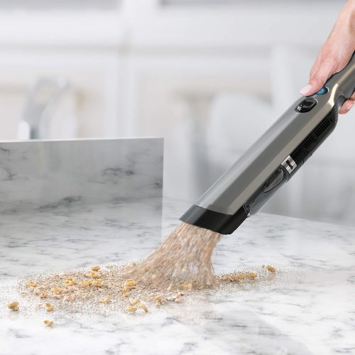  Shark WV201 WANDVAC Handheld Vacuum, Lightweight at 1.4 Pounds with Powerful Suction, Charging Dock, Single Touch Empty and Detachable Dust Cup