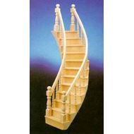 Handley House Dollhouse Miniature Assembled Left-Curve Staircase
