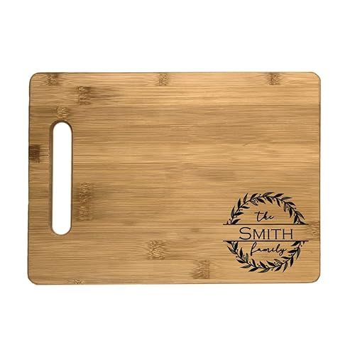  Personalized Cutting Board | Laser Engraved Bamboo Boards | Custom Wedding Anniversary Present | Customized Kitchen Decor | Unique Monogramed Cuting Board | Custom Gift Set For New Homeowners