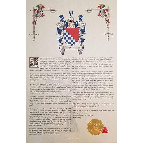  Boling - Coat of Arms, Crest & History 11x17 Print - Surname Origin: Germany