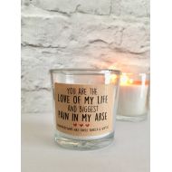 Handmadebyswans Anniversary gift, Anniversary gift for him, boyfriend gift,anniversary Gift, girlfriend Gift, vanilla candle, rude anniversary, birthday