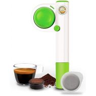 [아마존베스트]Handpresso - Handpresso Pump Pop Green 48269 Espresso Machine, Portable, Manual and Travel, Pod Coffee Machine ESE or Ground Coffee