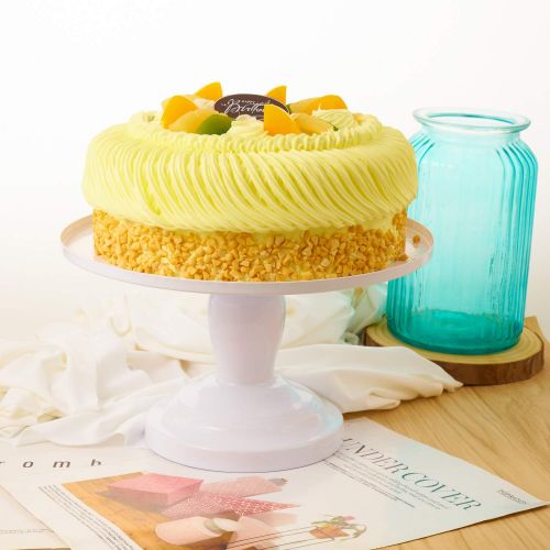  Handrong Cake Stand and Dome Lid, Cake Plate Display Holder Metal Cupcake Food Serving Stand Dessert Fruit Tray Platter for Wedding Birthday Party Christmas Holiday Favor, Pedestal with Dom