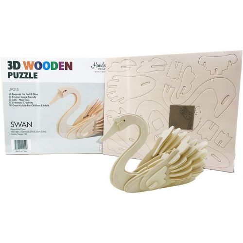  [아마존베스트]Hands Craft DIY 3D Wooden Puzzle Bundle Set, Pack of 6 Bird Animals Brain Teaser Puzzles | Educational STEM Toy for Kids and Adults | Safe and Non-Toxic Easy Punch Out Premium Wood