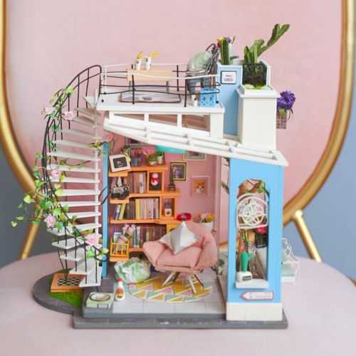  Hands Craft DIY 3D Wooden Puzzle Miniature House: Doras Loft
