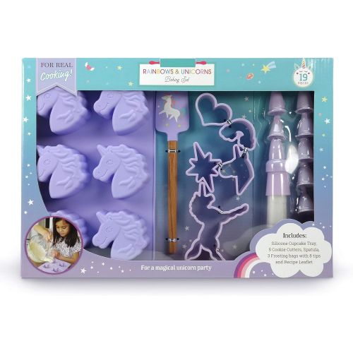  [아마존베스트]Handstand Kids 19-Piece Unicorn Baking Set with Recipes for Kids