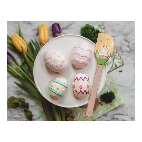  Spring Fling Easter Egg Shaped Silicone Cupcake Mold and Spatula Set