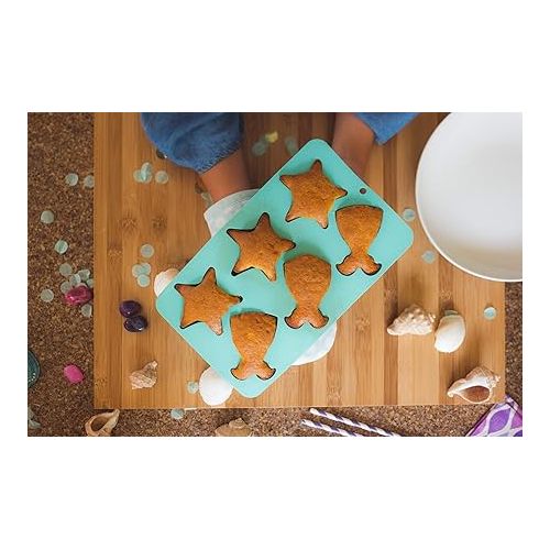  Under the Sea Silicone Mermaid Tail and Starfish Shaped Cupcake Mold