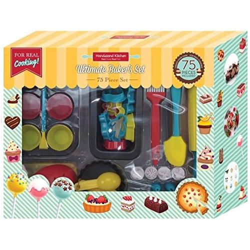  Handstand Kitchen 75-piece Ultimate Real Baking Set with Recipes for Kids: Kitchen & Dining