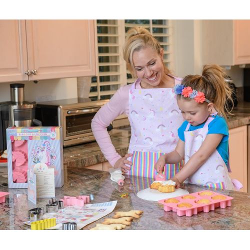  Handstand Kitchen Rainbows and Unicorns 15-piece Ultimate Baking Party with Recipes for Kids: Kitchen & Dining
