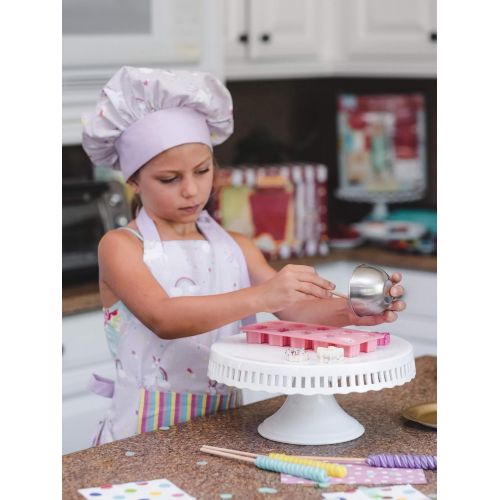  Handstand Kitchen Childs Rainbows and Unicorns 100% Cotton Apron, Mitt and Chefs Hat Gift Set: Kitchen & Dining