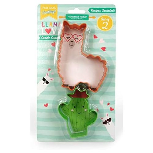  [아마존베스트]Handstand Kitchen Llama Love 2-piece Llama and Cactus Cookie Cutter Set