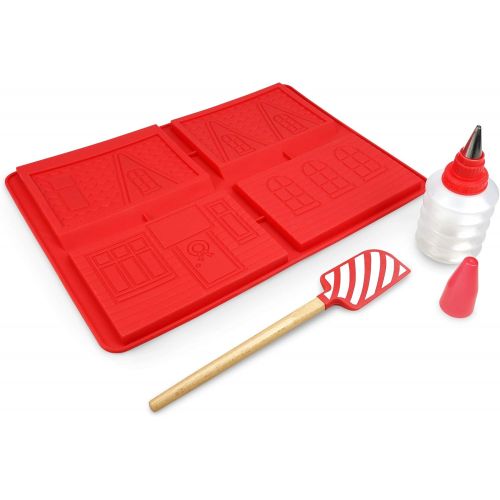  [아마존베스트]Handstand Kitchen Gingerbread House 5-piece Real Baking Set with Recipes for Kids