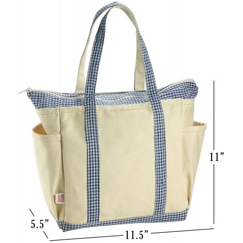  Handy Laundry Canvas Baby Diaper Bag - These Tote Bags Are Large Enough to Carry All Your Baby Care Essentials. Includes Side Pockets, Shoulder Handles and a Zipper Top Closure. Perfect for Trav