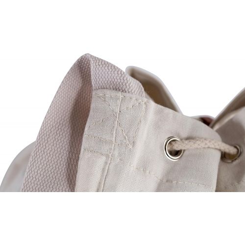  Handy Laundry Canvas Duffel Bag - Drawstring with Leather Closure and Shoulder Strap for Easy Carrying. The Strong Canvas Material Makes This a Reliable Duffle Bag for Laundry, Travel or Camping