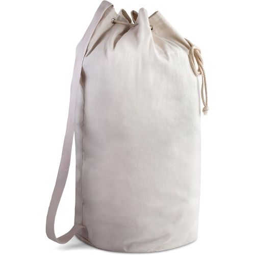  Handy Laundry Canvas Duffel Bag - Drawstring with Leather Closure and Shoulder Strap for Easy Carrying. The Strong Canvas Material Makes This a Reliable Duffle Bag for Laundry, Travel or Camping