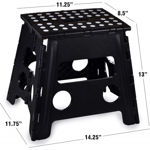  [아마존베스트]Handy Laundry Folding Step Stool, 13 Inch - The Anti-Skid Step Stool is Sturdy to Support Adults and Safe Enough for Kids. Opens Easy with One Flip. Great for Kitchen, Bathroom, Bedroom, Kids or