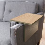 HandyCT handyct Unfinished Oak Plywood Coach Sofa Side Arm Table, 14X16