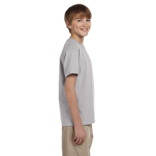  Hanes Comfortblend Boys Ecosmart Light Steel Grey Cotton Crewneck T-shirt by Hanes