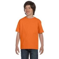 Hanes Boys ComfortSoft Heavyweight Orange Cotton Polyester T-Shirt by Hanes
