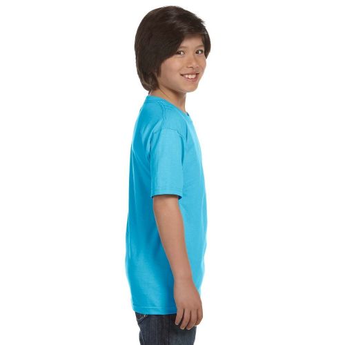  Hanes Boys Comfortsoft Light Blue 5.2-ounce CottonPolyester Heavyweight T-shirt by Hanes