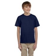 Hanes Boys Comfortblend Ecosmart PolyesterCotton Navy Blue Crewneck T-Shirt by Hanes