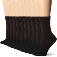Hanes Womens Big and Tall Cushioned Crew Reinforced Heel Cotton-Rich Knit Athletic Socks
