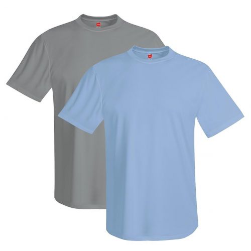  Hanes Mens Short Sleeve Cool Dri T-Shirt UPF 50+ (Pack of 2)