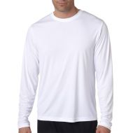 Hanes Mens 2 Pack Long Sleeve Cool Dri T-Shirt UPF 50+ 1 Graphite/1 White