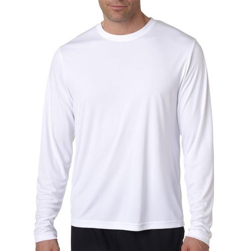 Hanes Mens 2 Pack Long Sleeve Cool Dri T-Shirt UPF 50+ 1 Graphite/1 White