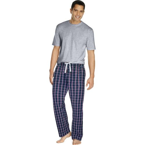  Hanes Mens Sleep Set with Woven Knit Pants