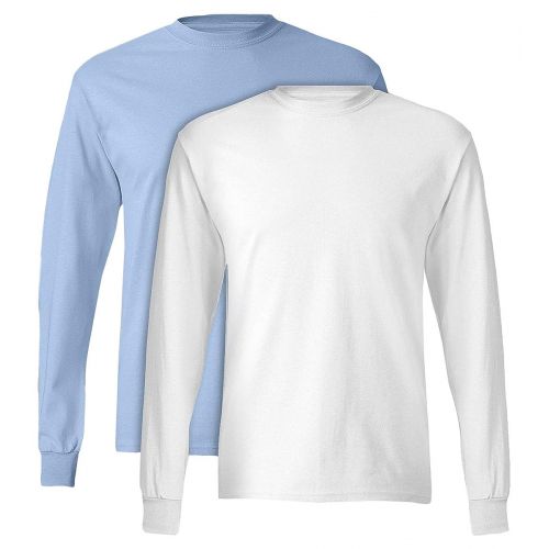  Hanes 5586 Mens Tagless Long Sleeve Tee 2-Pack