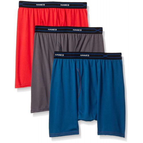  Hanes Mens 3-Pack X-Temp Performance Cool Regular Boxer Brief