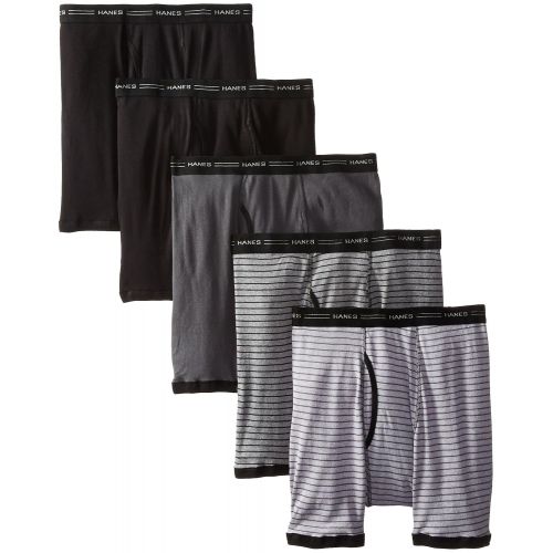  Hanes Mens 5-Pack Sports-Inspired Boxer Brief (Colors May Vary)