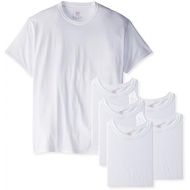 Hanes Classic Mens White Crew Neck T-Shirt P6 (Bulk Packaging)