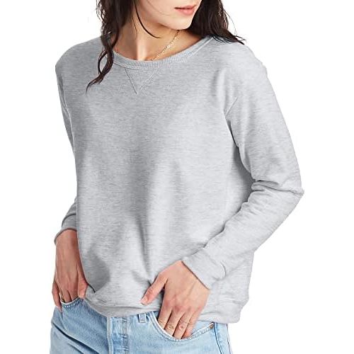  Hanes Womens V-Notch Pullover Fleece Sweatshirt