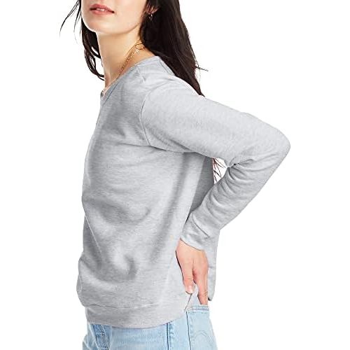  Hanes Womens V-Notch Pullover Fleece Sweatshirt