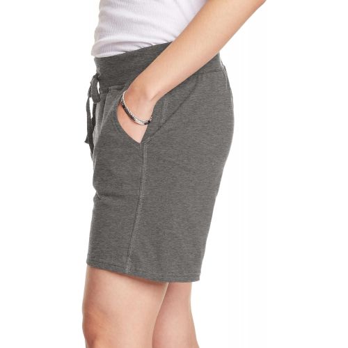  Hanes Womens Jersey Pocket Short with Outside Drawcord