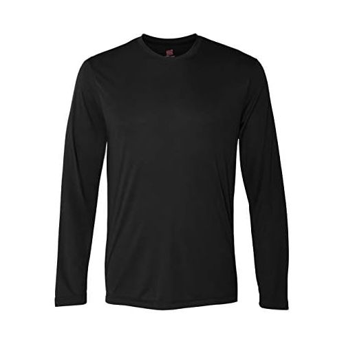  Hanes Mens Long Sleeve Cool Dri T-Shirt UPF 50+ (Pack of 2)