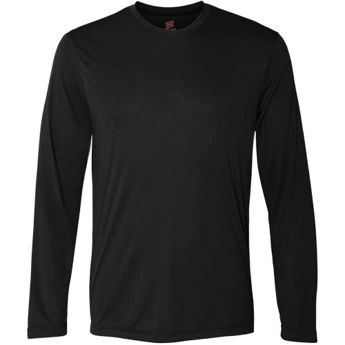  Hanes Mens Long Sleeve Cool Dri T-Shirt UPF 50+ (Pack of 2)