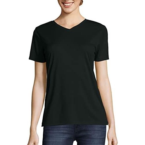  Hanes Womens Cooldri Short Sleeve Performance V-Neck T-Shirt (2 Pack)