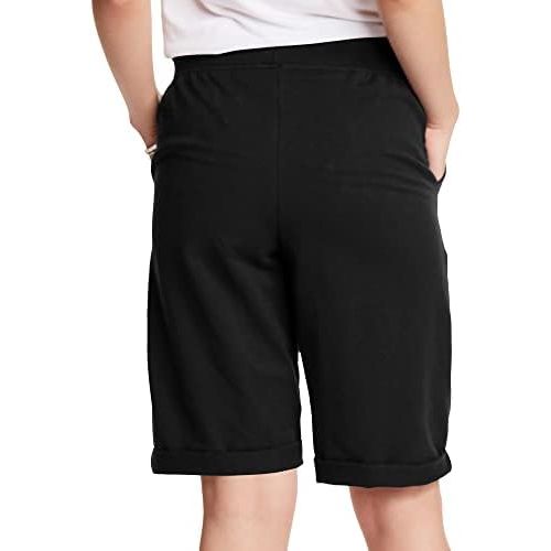  Hanes Womens French Terry Bermuda Pocket Short