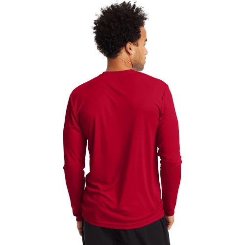  Hanes Mens Long Sleeve Cool Dri T-Shirt UPF 50+ (Pack of 2)