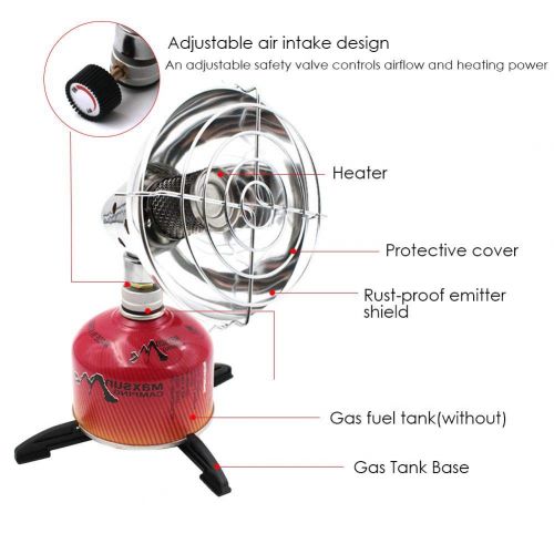  HangNine iBaste_S Portable Outdoor Gas Heater Mini Camping Warmer Compact Heating Stove for Winter Hiking Fishing Tent (Not Included Gas Fuel Tank)
