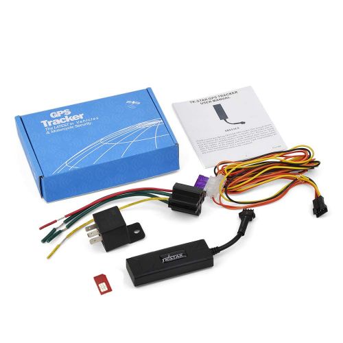  Hangang Vehicle GPS Tracker Real Time GPS Tracking Device for Motorcycle Car Anti-Theft GPS Locator with Remotely Cut Power Geo-Fence Movement Alarm Vibration Alarm Over-Speed Alarm -TK806