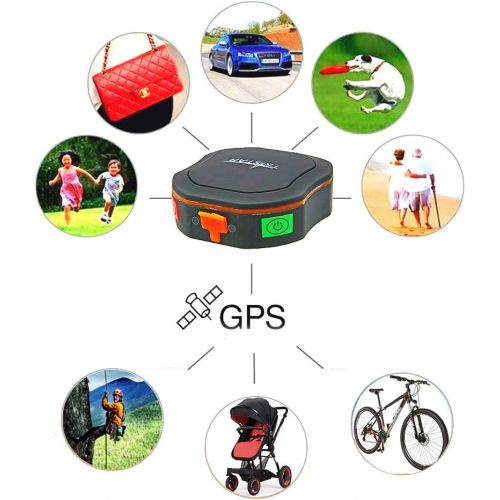  [아마존베스트]Hangang Personal GPS Tracker, Mini Portable GPS Tracker Tracking Device, Real Time Vehicle GPS Tracker, Waterproof & SOS Emergency for Kids Adults Elderly Pet Car Vehicle Bike Assets - TK1