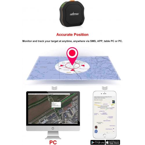  Location Tracker,Hangang GPS Tracker-GPS Tracker for Kids-with Google Map Car Tracker - Waterproof GPS Location Tracker - SOS Emergency Alarm for Kids, Pets (Dogs), Car, Vehicle