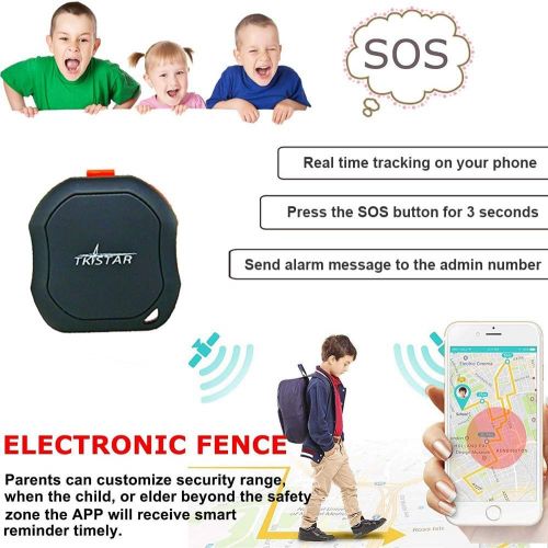  Location Tracker,Hangang GPS Tracker-GPS Tracker for Kids-with Google Map Car Tracker - Waterproof GPS Location Tracker - SOS Emergency Alarm for Kids, Pets (Dogs), Car, Vehicle
