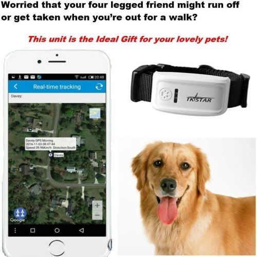  Pet Tracker,Hangang Pet GPS Tracker for Dog, The 2nd Generation Anti- Lost Dog Tracker Dog GPS Collar Global GPSGSM SIM Long Standby,Waterproof with APP Tracking